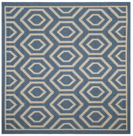 Safavieh Courtyard 7'-10" x 7'-10" Rug in Blue / Beige