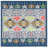 Safavieh Journey 6'-7" x 6'-7" Rug in Blue / Ivory