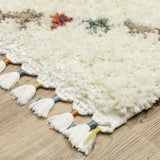 Oriental Weavers Sphinx Axis Ax08A Ivory/ Multi Rug - corner detail
