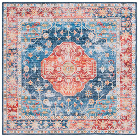 Safavieh Tucson 6'-0" x 6'-0" Rug in Rust / Blue