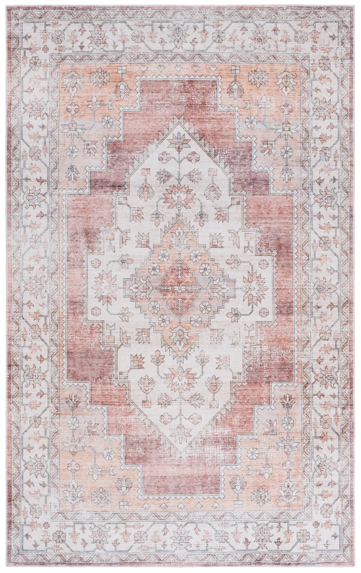 Safavieh Arizona 4'-0" x 6'-0" Rug in Rust / Light Brown