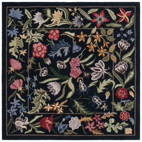 Safavieh Chelsea 5'-6" x 5'-6" Rug in Black / Pink