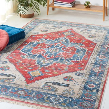 Safavieh Vintage Persian 4'-0" x 6'-0" Rug in Red / Blue