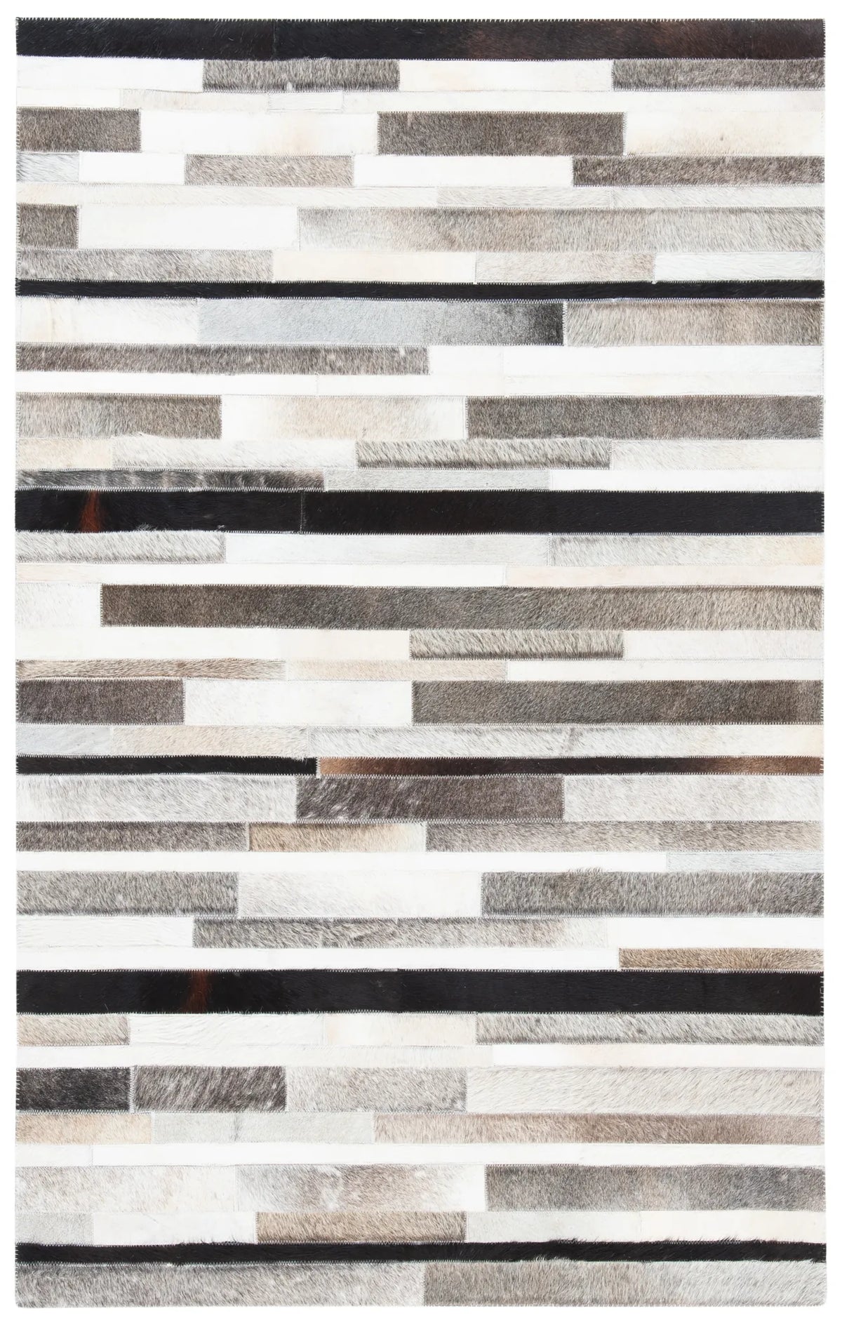 Safavieh Studio Leather 3'-0" x 5'-0" Rug in Ivory / Black