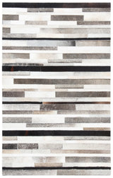 Safavieh Studio Leather 3'-0" x 5'-0" Rug in Ivory / Black