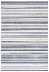 Safavieh Striped Kilim 4'-0" x 6'-0" Rug in Charcoal / Ivory