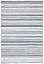 Safavieh Striped Kilim 4'-0" x 6'-0" Rug in Charcoal / Ivory