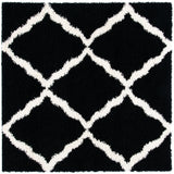 Safavieh Sgd-Dallas Shag 6'-0" x 6'-0" Rug in Black / Ivory