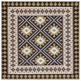 Safavieh Veranda 6'-7" x 6'-7" Rug in Chocolate / Green