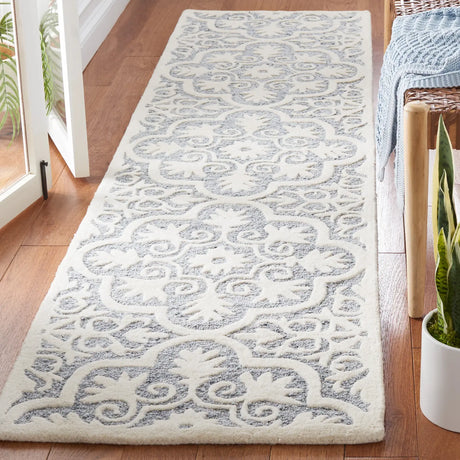 Safavieh Metro 2'-3" x 9'-0" Rug in Light Blue / Ivory
