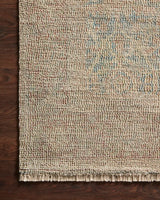 Loloi Priya Pry-06 Denim/Rust Rugs - corner on wood