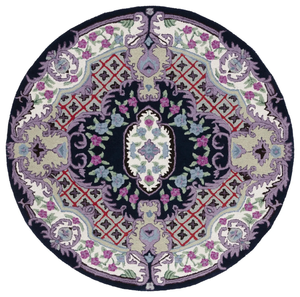 Safavieh Bellagio 5'-0" x 5'-0" Rug in Navy / Ivory