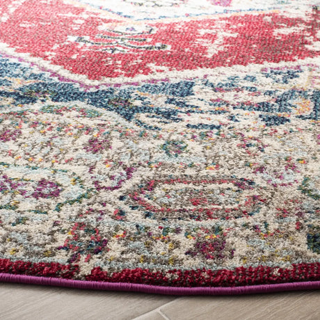 Safavieh Monaco 6'-7" x 6'-7" Rug in Ivory / Red