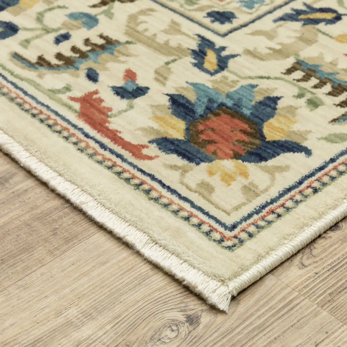 Oriental Weavers Sphinx Francesca Fr10A Ivory/ Multi Rug - corner detail