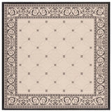 Safavieh Courtyard 6'-7" x 6'-7" Rug in Sand / Black