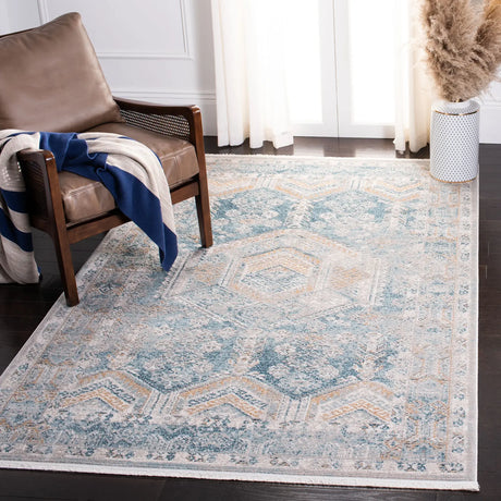 Safavieh Shivan 4'-0" x 6'-0" Rug in Blue / Gold