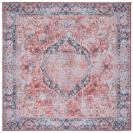 Safavieh Tucson 6'-0" x 6'-0" Rug in Rust / Navy