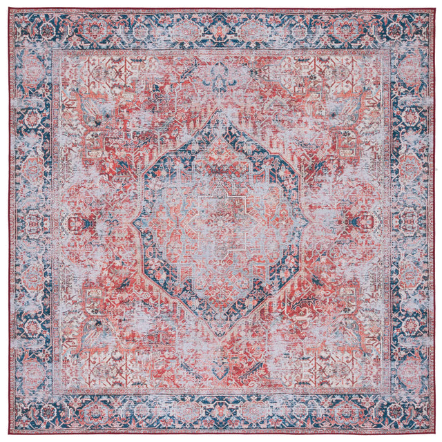 Safavieh Tucson 6'-0" x 6'-0" Rug in Rust / Navy