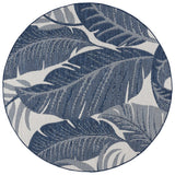 Safavieh Beach House 6'-7" x 6'-7" Rug in Navy / Ivory