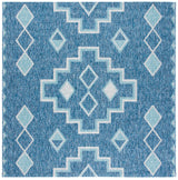 Safavieh Courtyard 6'-7" x 6'-7" Rug in Navy / Aqua