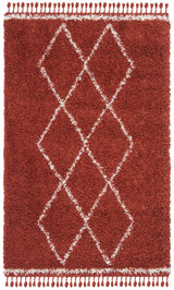 Safavieh Pro Lux Shag 400 4'-0" x 6'-0" Rug in Rust / Creme