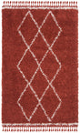 Safavieh Pro Lux Shag 400 4'-0" x 6'-0" Rug in Rust / Creme