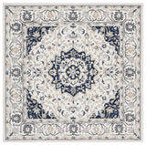 Safavieh Micro-Loop 5'-0" x 5'-0" Rug in Ivory / Navy