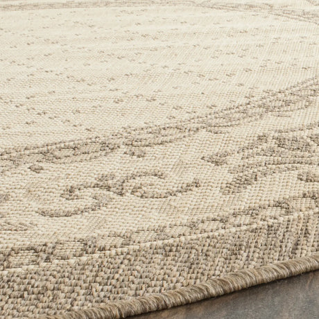Safavieh Courtyard 5'-3" x 5'-3" Rug in Natural / Brown