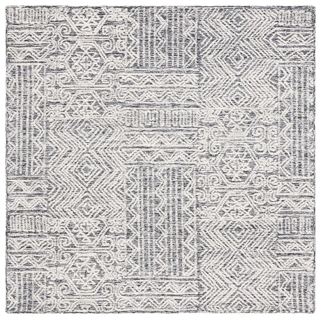 Safavieh Abstract 6'-0" x 6'-0" Rug in Black / Ivory