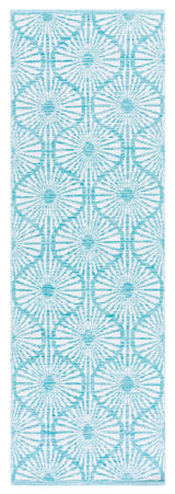 Safavieh Montauk 2'-3" x 7'-0" Rug in Aqua / Ivory