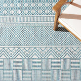 Safavieh Courtyard 4'-0" x 5'-7" Rug in Ivory / Turquoise