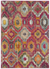Safavieh Monaco 4'-0" x 5'-7" Rug in Red / Blue