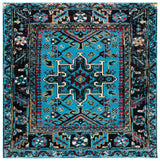 Safavieh Vintage Hamadan 6'-7" x 6'-7" Rug in Light Blue / Black