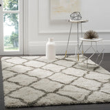 Safavieh Hudson Shag 5'-3" x 7'-6" Rug in Ivory / Grey
