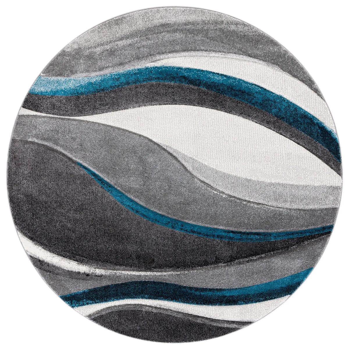 Safavieh Hollywood 5'-3" x 5'-3" Rug in Grey / Turquoise