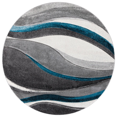 Safavieh Hollywood 5'-3" x 5'-3" Rug in Grey / Turquoise