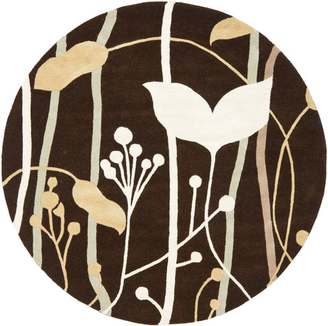 Safavieh Soho 6'-0" x 6'-0" Rug in Dark Brown / Multi
