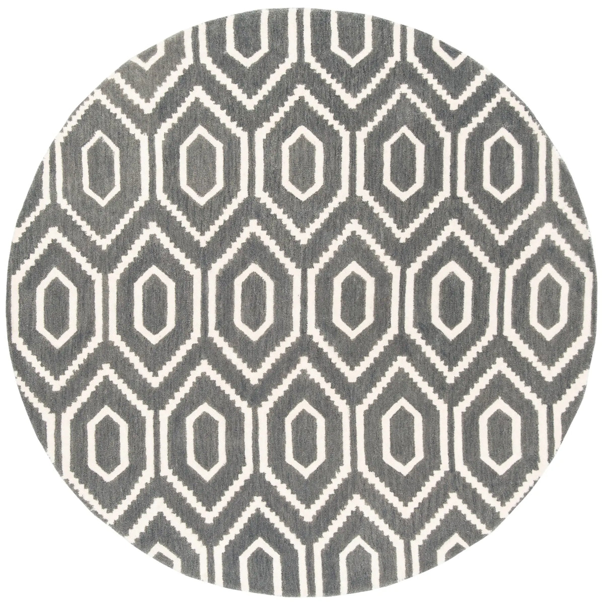 Safavieh Himalaya 6'-0" x 6'-0" Rug in Dark Grey / Ivory