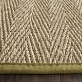 Safavieh Natural Fiber 2'-6" x 12'-0" Rug in Natural / Olive