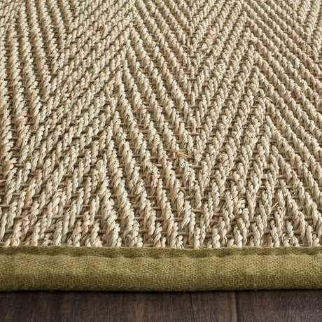 Safavieh Natural Fiber 2'-6" x 12'-0" Rug in Natural / Olive