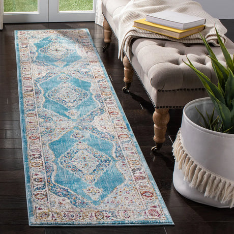 Safavieh Aria 2'-0" x 8'-0" Rug in Ivory / Navy