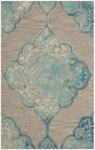 Safavieh Dip Dye 2'-0" x 3'-0" Rug in Grey / Turquoise