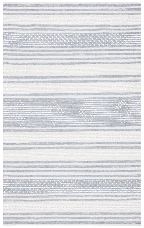 Safavieh Striped Kilim 4'-0" x 6'-0" Rug in Silver / Ivory