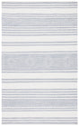 Safavieh Striped Kilim 4'-0" x 6'-0" Rug in Silver / Ivory