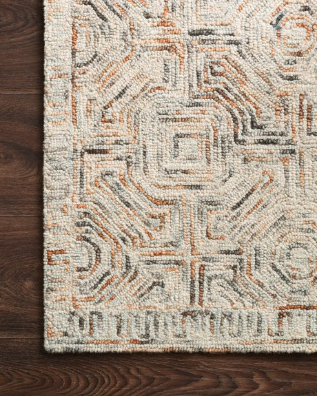 Loloi Ziva Zv-02 Multi Rugs - corner on wood