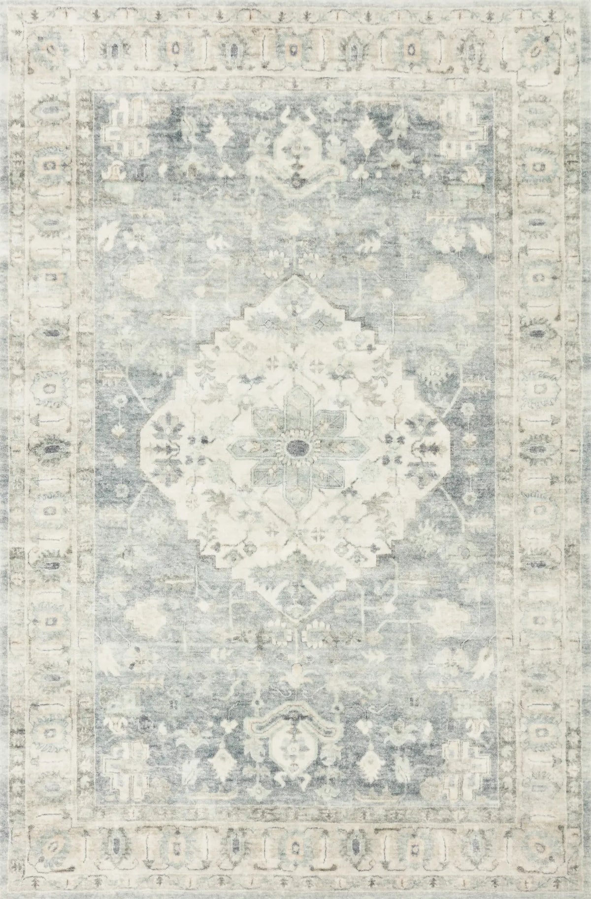Loloi Rosette Ros-07 Denim/Fog Rugs - main flat