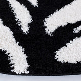 Safavieh Florida Shag 5'-0" x 5'-0" Rug in Ivory / Black