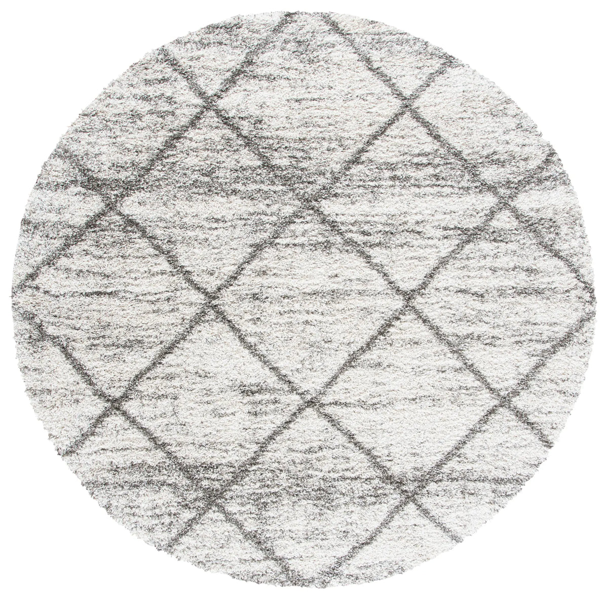 Safavieh Hudson Shag 5'-3" x 5'-3" Rug in Grey / Beige