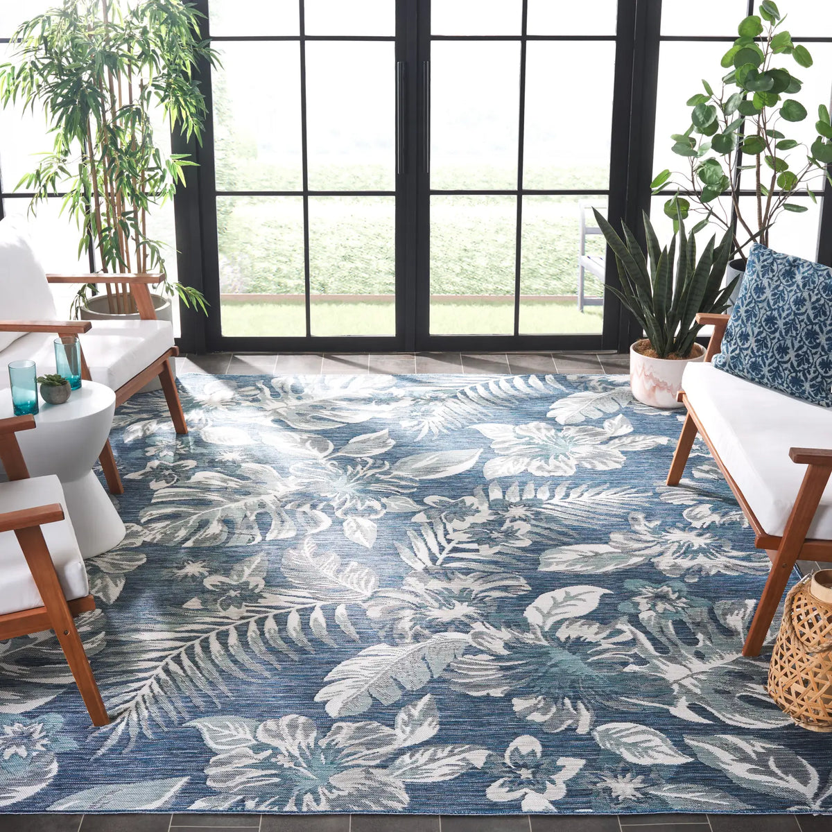 Safavieh Sunrise 8'-0" x 10'-0" Rug in Ivory / Blue Grey