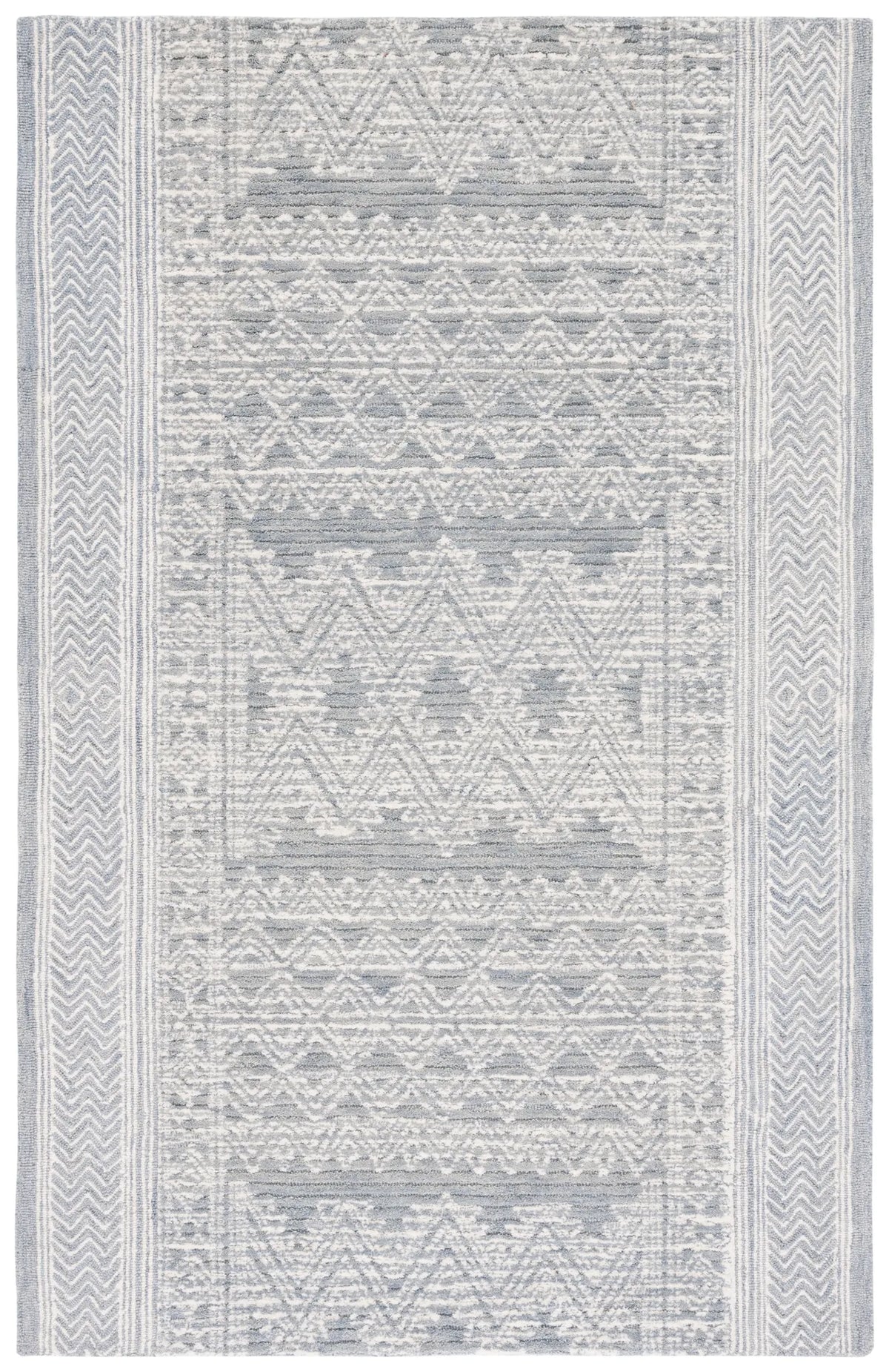 Safavieh Abstract 4'-0" x 6'-0" Rug in Light Blue / Ivory